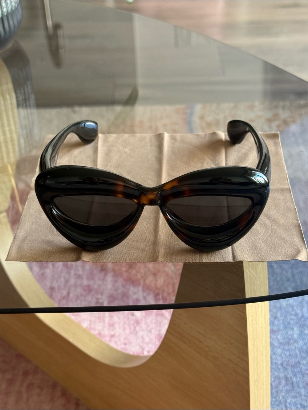 Loewe Tortoiseshell Inflated Cat-Eye Sunglasses